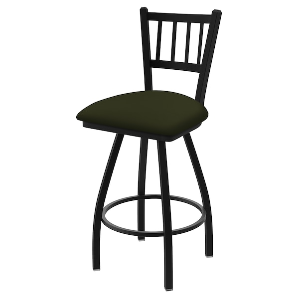36" Swivel Bar Stool, Black Wrinkle, Canter Pine Seat